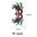 Waterproof Mardi Gras temporary tattoo sticker masquerade festival body art 75x140mm - W-1641
