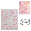 Adesivi per nail art goffrati 5D simpatico fiocco cuore graffiti decalcomanie manicure - 5D-0321
