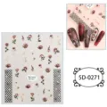 Adesivo Unghie Rosa 5D Rilievo Autoadesivo Rete Perla Nail Art Decorazione Design - 5D-0271