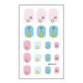 Cute cartoon nail stickers with blue pink star and bow design variant for art decor - Cartoon Sticker (MRT4579)