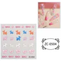5D stereo jelly balloon dog bow nail art stickers cute DIY cartoon manicure decals 1 sheet - ZC-0504
