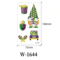 Mardi Gras temporary tattoo waterproof cute cartoon festival party body art sticker 75x140mm - W-1644