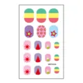 Cartoon nail stickers colorful fruit and star pattern self adhesive nail art wraps for women - Cartoon Sticker (MRT4584)