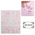 Adesivi per unghie 5D fiocco cuore in rilievo decorazioni per manicure rosa diy - 5D-0325