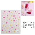 Adesivi per nail art con margherite goffrate 5D adesivi floreali colorati per manicure fai da te - 5D-0327
