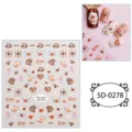 Adesivi per unghie goffrati 5D gatto carino angelo cuore decorazioni per nail art - 5D-0278