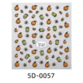 Bonitos pegatinas de frutas en relieve 5D, calcomanías DIY de naranja y piña para fundas. - 5D-0057 / 85x100mm