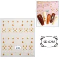 Adesivi per unghie in rilievo 5D adesivi geometrici con motivo a rombi accessori per manicure - 5D-0285