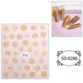 Adesivi per unghie fuochi d'artificio in rilievo 5D, decalcomanie autoadesive colorate nail art. - 5D-0286