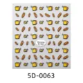 DIY cute 5D embossed toast cheese sticker for journal phone case creative decoration item - 5D-0063 / 85x100mm