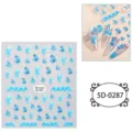 Adesivi per unghie in rilievo 5D estate onda blu design drago cinese decorazione. - 5D-0287