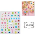 Adesivi per unghie gelatina cartone animato carino 5D in rilievo, variante nail art 5D-0294. - 5D-0294