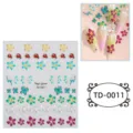 Autocollants pour art des ongles en relief 5D, motifs papillons et fleurs, manucure DIY. - 85*100mm (Feuille seule) / TD-0011
