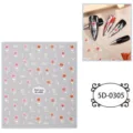 Adesivi per unghie con rose impresse in 5D, simpatiche decalcomanie floreali per nail art. - 5D-0305