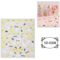 Adesivi per unghie margherita in rilievo 5D simpatiche decorazioni floreali estive OEM - 5D-0308
