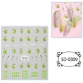 Adesivi per unghie mughetto in rilievo 5D, simpatiche decalcomanie floreali per nail art. - 5D-0309