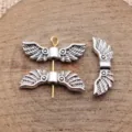 Antique silver wing metal spacer beads charms for DIY jewelry making and craft design - Antique Silver