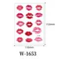 Waterproof lip print temporary tattoo sticker, sweet kiss mark body art for women and girls. - Lip Print Pattern (W-1653)