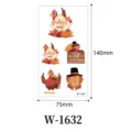 Thanksgiving Turkey Temporary Tattoo Sticker Cute Pumpkin Waterproof Body Art Variant W-1632 - W-1632 / 75*140mm (Bare Sheet)
