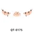 Pegatina facial de Navidad tatuaje temporal de pecas impermeable maquillaje festivo cara - QT-0175 (Set de 3 Hojas)