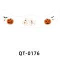 Halloween tatuaje temporal de cara pegatina linda calabaza murciélago pecas maquillaje art - QT-0176 (Set de 3 Hojas)