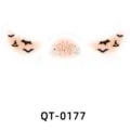 Pegatina de tatuaje facial temporal de Halloween con murciélagos sombreros y pecas de maquillaje. - QT-0177 (Set de 3 Hojas)