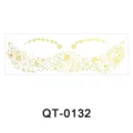 Adhesivo facial de pecas de estrella dorada tatuaje temporal impermeable resistente 1pieza - QT-0132 / 52*150mm