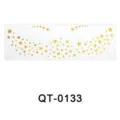 Adhesivo de tatuaje temporal de pecas de cara de estrella dorada impermeable variante - QT-0133 / 52*150mm