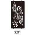 Henna tattoo stencil template for body art drawing, reusable DIY floral design painting tool. - S-0211 Style / 96x186mm