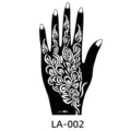 Hand henna tattoo stencil hollow template DIY body art painting tool model LA-002 - 120x210 mm / Traditional Floral Vine (LA-0002)