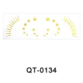 Pegatina de tatuaje de cara de pecas de hoja de oro estrella metálica maquillaje temporal - QT-0134 / 52*150mm