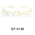 Gold foil freckle temporary tattoo sheet, waterproof floral face stickers for daily party makeup. - QT-0136 / 52*150mm