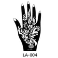 Henna tattoo stencil hand template DIY waterproof body art floral hollow sticker LA-004 - 120x210 mm / Vine Floral (LA-0004)