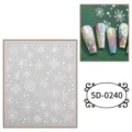 Pegatinas de uñas en relieve 5D copo de nieve, calcomanías de arte de uñas para manicura. - 5D-0240