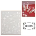 5D pegatinas de uñas en relieve copo de nieve blanco calcomanías de manicura navideña - 5D-0241