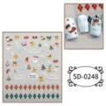 Adesivi per unghie natalizi goffrati 5D simpatico Babbo Natale fiocco di neve decorazioni nail art. - 5D-0248
