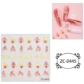5D soft gel embossed nail stickers featuring cute heart flame designs, perfect for DIY nail art. - ZC-0445