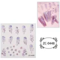 5D holographic jellyfish nail stickers soft relief purple crystal DIY manicure decals SKU - ZC-0448