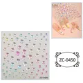 Colorful gradient rhinestone nail stickers 5D resin relief crystal gems for DIY nail art design - ZC-0450
