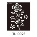 Stencil per tatuaggi all'henné modello di fiore adesivo d'arte corporea temporanea strumento - TL-0023 / 85x100mm