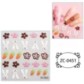 5D embossed cute cartoon rabbit nail stickers DIY acrylic nail art supplies cute decors - ZC-0451