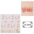 5D Mermaid Shell Nail Stickers Relief Adhesive Decals DIY Nail Art Charm Decorations ZC-0458 - ZC-0458