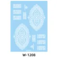 White henna tattoo sticker temporary lace mandala body art sticker for festival party - W-1208