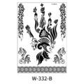 Pegatina de tatuaje de henna de encaje negro pegatina de arte corporal variante W-332-B - W-332B
