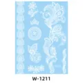 White lace henna temporary tattoo sticker, floral paisley festival body art variant. - W-1211