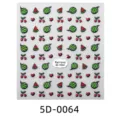 5D embossed watermelon and cherry nail art stickers, DIY cute phone case decoration sheet. - 5D-0064 / 85x100mm