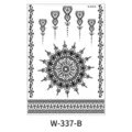 Hoja de pegatina de tatuaje temporal de mandala negro impermeable para arte corporal. - W-337B