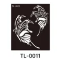 Template per tatuaggio hennè farfalla in PET adesivo per body art pittura variante - TL-0011 / 85x100mm
