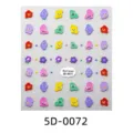 5D embossed cute cartoon sticker sheet, colorful creative DIY decorative decal for phone case. - 5D-0072 / 85x100mm