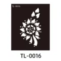 Modello di stencil per tatuaggio all henne PET per pittura a mano indiana arte corporea. - TL-0016 / 85x100mm